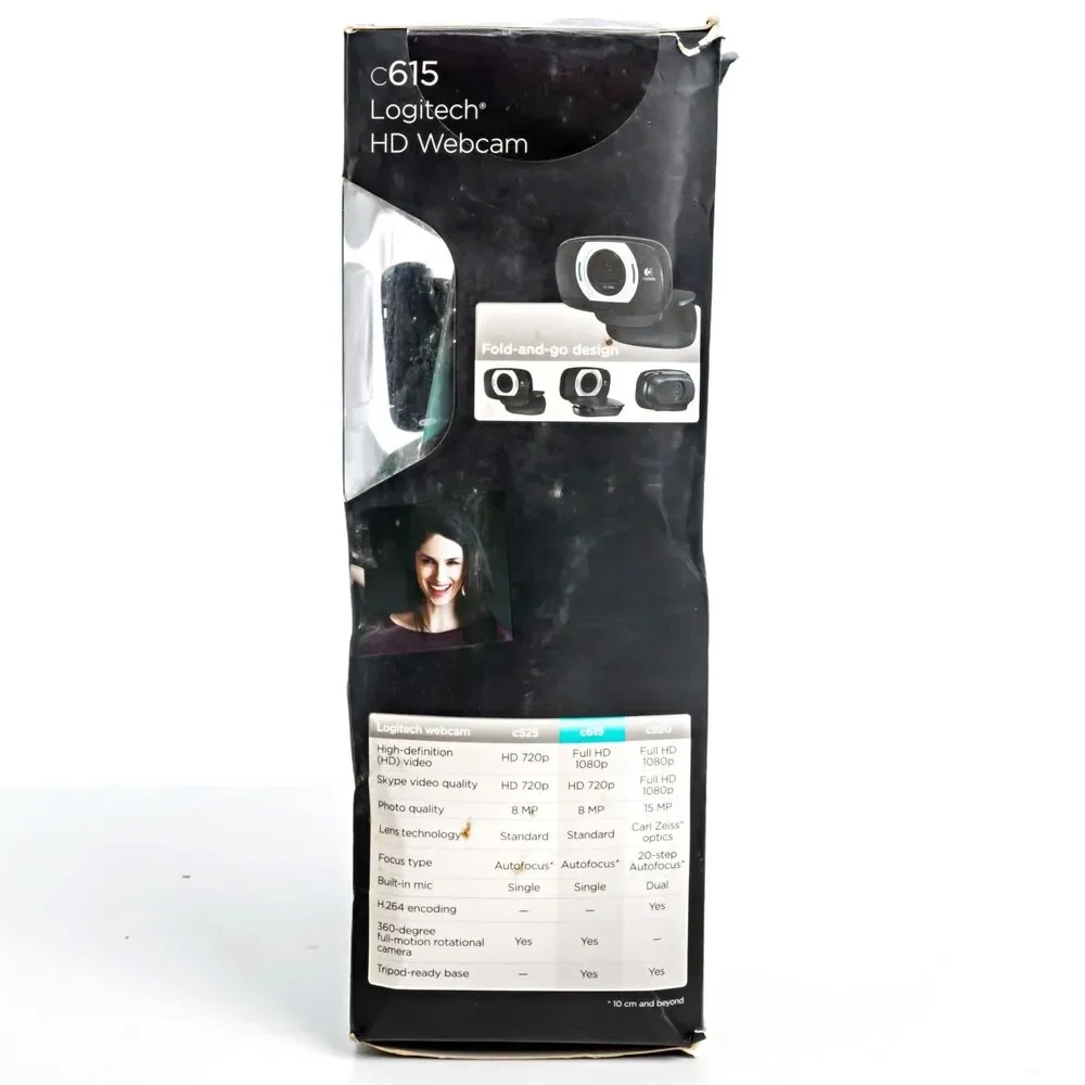 Logitech C615 Portable HD Webcam Autofocus 1080p Black USB 2.0 - New Sealed